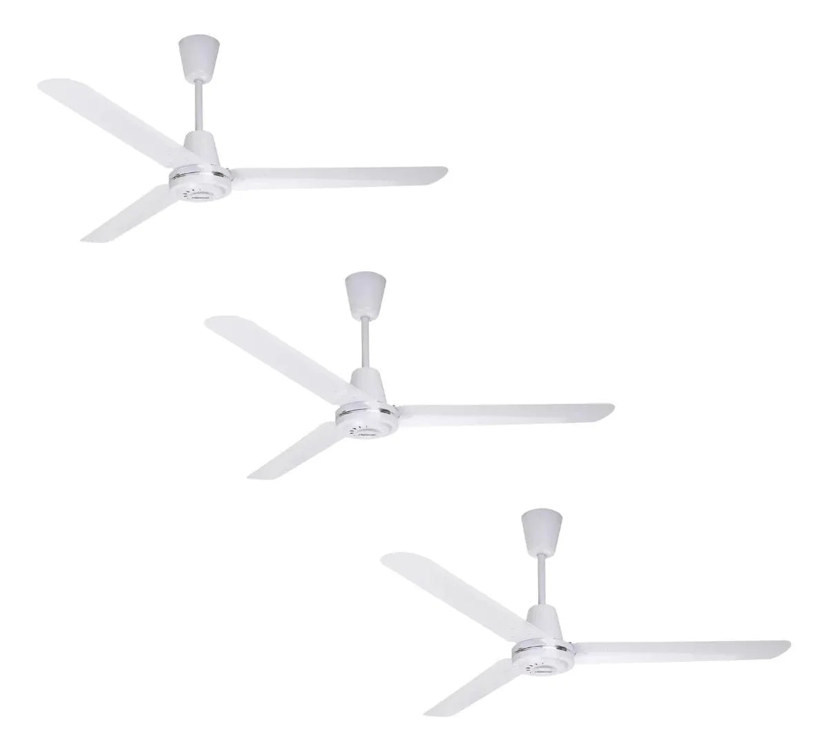 Copacabana II - Paquete 3 ventiladores de techo blancos