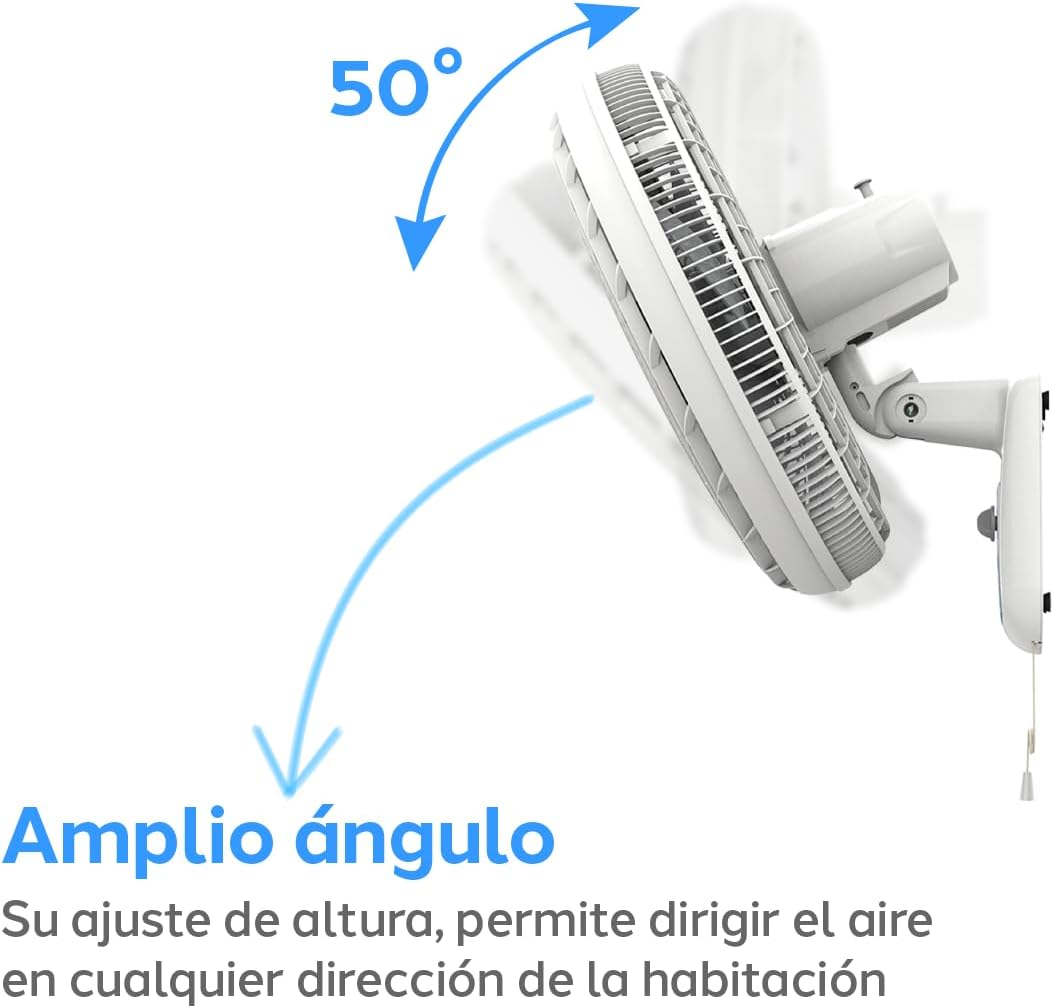 Navia 18" - Ventilador de pared blanco/gris modelo M018P