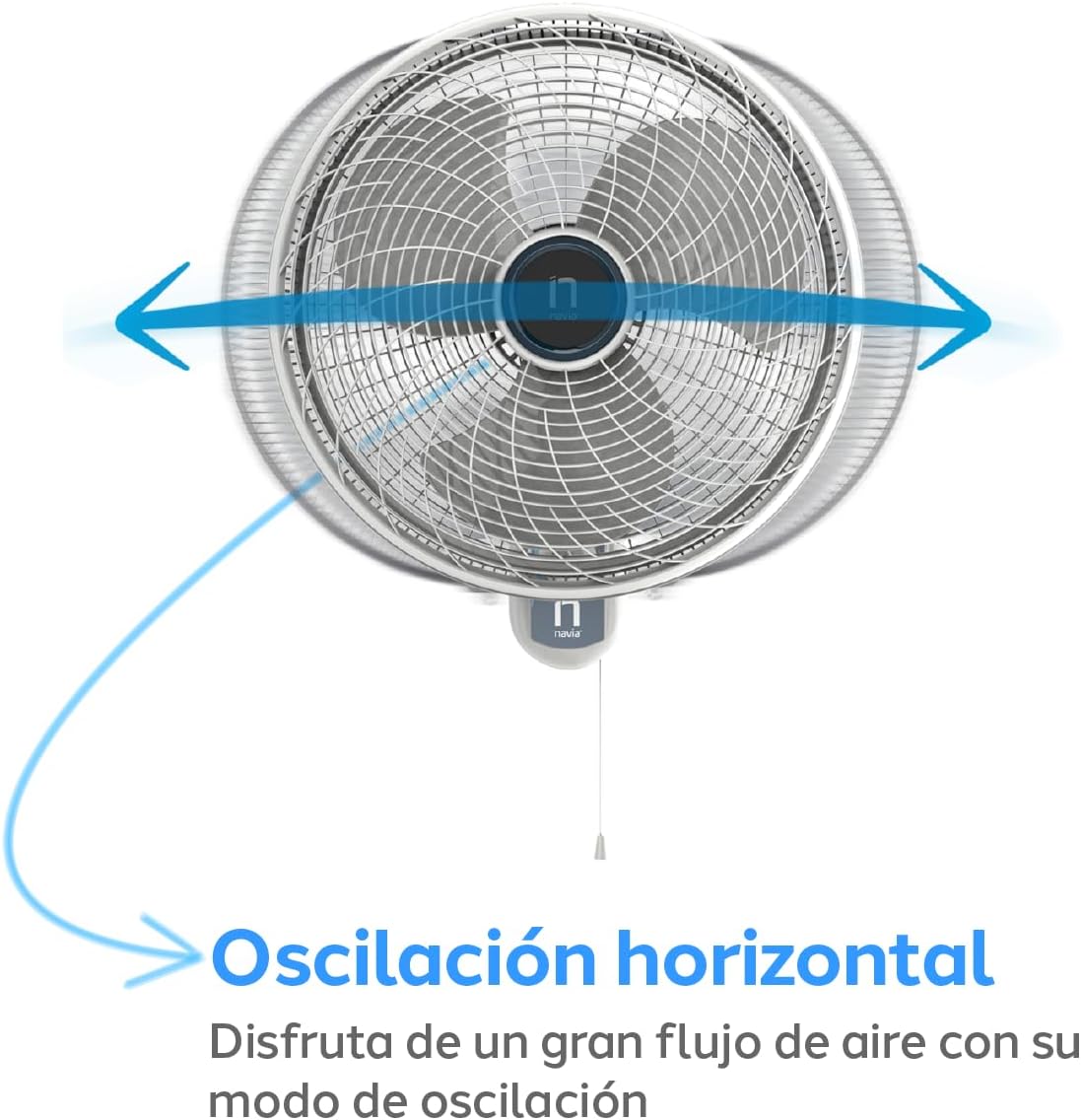 Navia 18" - Ventilador de pared blanco/gris modelo M018P