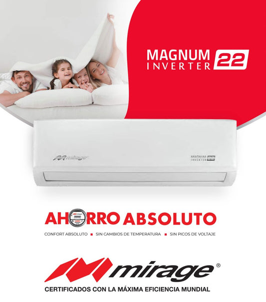 AIRE ACONDICIONADO - MIRAGE INVERTER - MAGNUM 22 1 TON A 110 V